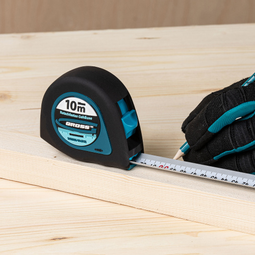 Рулетка "Ergonomisch",10 м x 25 мм,магнитный обрезиненный зацеп Gross по ценам производителя в Краснодаре с доставкой по всей России