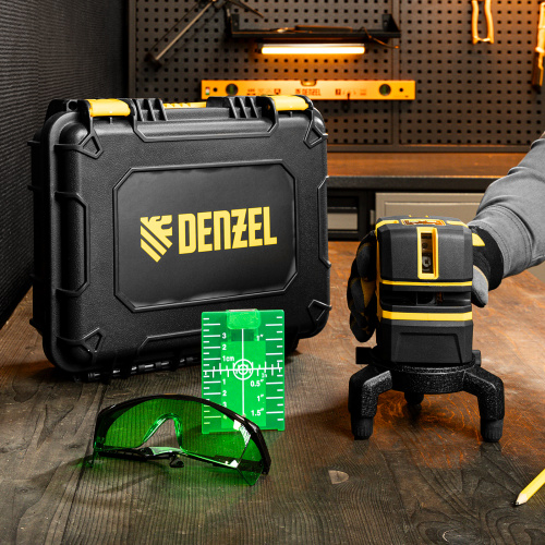 Лазерный уровень LX 06 Green, 30 м, 520 нм, аккумулятор Li 5200 mAh, резьба 5/8" Denzel по ценам производителя в Краснодаре с доставкой по всей России