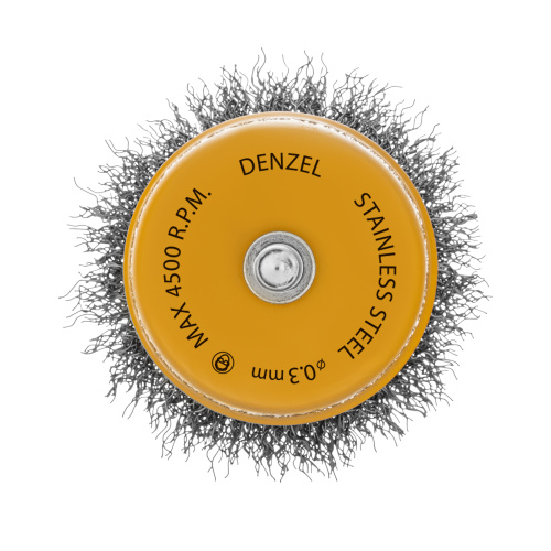 Щетка для дрели, 65 мм, Чашка, со шпилькой , нержавеющая витая проволока Denzel по ценам производителя в Краснодаре с доставкой по всей России