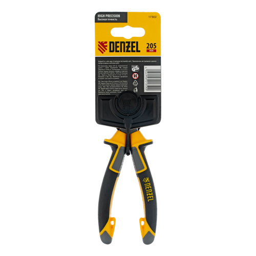 Длинногубцы прямые 205 мм, трехкомпонентные рукоятки Denzel по ценам производителя в Краснодаре с доставкой по всей России