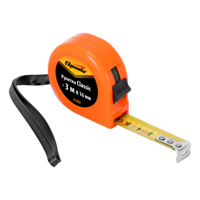 Рулетка Classic,3 м х 16 мм,пластиковый корпус Sparta по ценам производителя в Краснодаре с доставкой по всей России