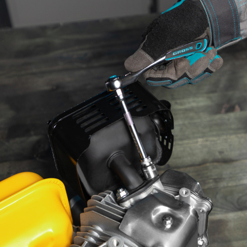 Набор торцевых головок, трещотка 120 зубьев, 1/4", CrV, 12 предметов Gross по ценам производителя в Краснодаре с доставкой по всей России