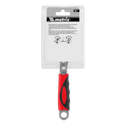 Ключ разводной, 200 мм, переставная губка, двухкомпонентная рукоятка Matrix по ценам производителя в Краснодаре с доставкой по всей России