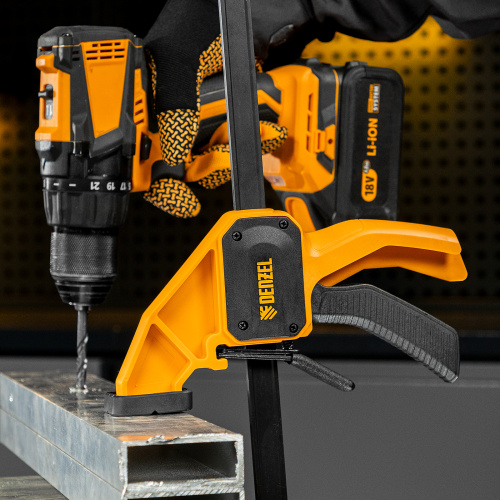 Струбцина F-образная, быстрозажимная, 300 х 80 мм, усиленный нейлоновый корпус Denzel по ценам производителя в Краснодаре с доставкой по всей России