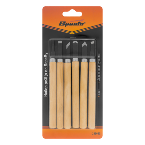 Набор резцов по дереву, 6 шт, Sparta по ценам производителя в Краснодаре с доставкой по всей России