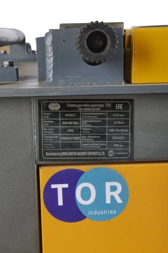Станок для гибки арматуры 50/42мм 4кВт с доводчиком TOR GW50A по ценам производителя в Краснодаре с доставкой по всей России