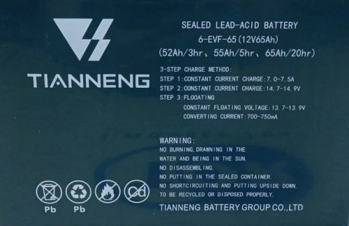 Аккумулятор свинцово-кислотный герм. (GEL) 12В/65Ач (20Hr) 223х135х177 для тележек WPT15-2 по ценам производителя в Краснодаре с доставкой по всей России