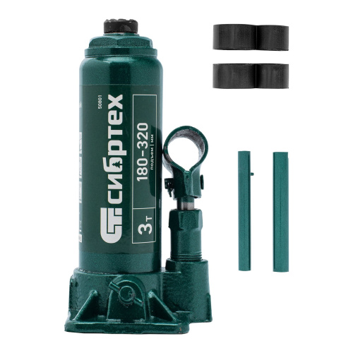 Домкрат гидравлический бутылочный, 3 т, 180-320 мм Сибртех по ценам производителя в Краснодаре с доставкой по всей России