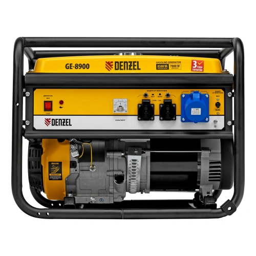 Генератор бензиновый GE 8900, 8.5 кВт, 220 В/50 Гц, 25 л, ручной старт Denzel по ценам производителя в Краснодаре с доставкой по всей России