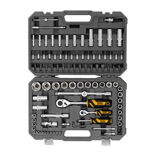 Набор инструментов, 1/2", 1/4", CrV, S2, пластиковый кейс, 94 предмета Denzel по ценам производителя в Краснодаре с доставкой по всей России