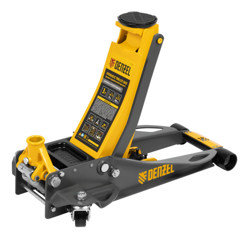 Домкрат гидравлический подкатной, 3 т, 75-500 мм, быстрый подъем, низкий подхват, проф. Denzel по ценам производителя в Краснодаре с доставкой по всей России