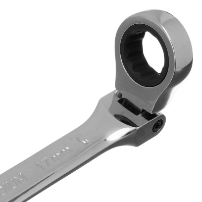 Ключ комбинированный трещоточный, 17 мм, CrV, шарнирный, зеркальный хром Matrix Professional по ценам производителя в Краснодаре с доставкой по всей России