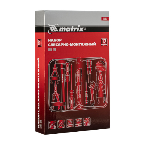 Набор инструментов бытовой, 12 предметов Matrix по ценам производителя в Краснодаре с доставкой по всей России