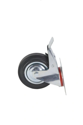 Колесо поворотное резина SCb 63 160 мм с тормозом (F) по ценам производителя в Краснодаре с доставкой по всей России