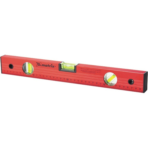 Уровень алюминиевый, 1800 мм, 3 глазка, красный, линейка Matrix по ценам производителя в Краснодаре с доставкой по всей России