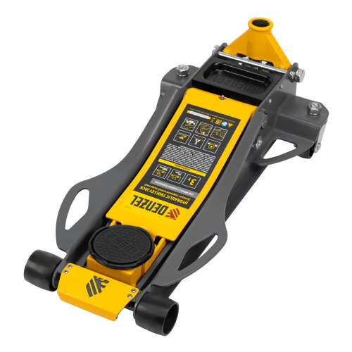 Домкрат гидравлический подкатной, 3 т, 75-500 мм, быстрый подъем, низкий подхват, проф. Denzel по ценам производителя в Краснодаре с доставкой по всей России