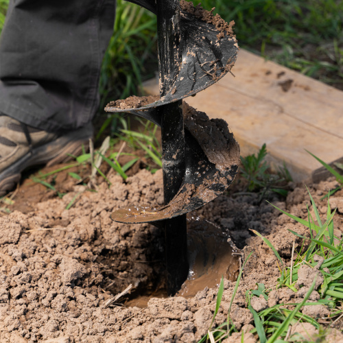 Шнек для грунта ER-150, диаметр 150 мм, длина 800 мм,соединение 20 мм, съемный нож Denzel по ценам производителя в Краснодаре с доставкой по всей России