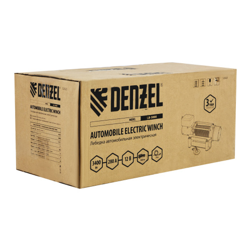 Лебедка автомобильная электрическая LB-3000.3.6 т, 3.4 кВт, 12 В Denzel по ценам производителя в Краснодаре с доставкой по всей России