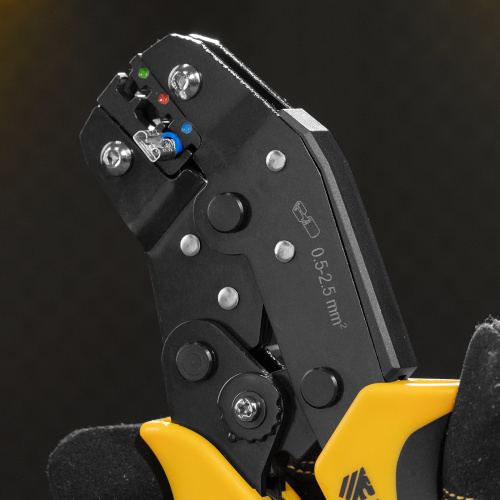 Клещи для обжима изолир. наконечников НКИ и НВИ, разъемов РПИ, гильз ГСИ, 0,5 - 2,5 мм2 Denzel по ценам производителя в Краснодаре с доставкой по всей России