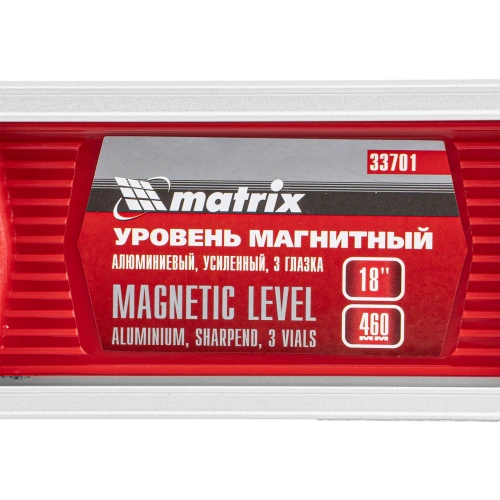 Уровень магнитный, 460 мм, 3 глазка Matrix по ценам производителя в Краснодаре с доставкой по всей России