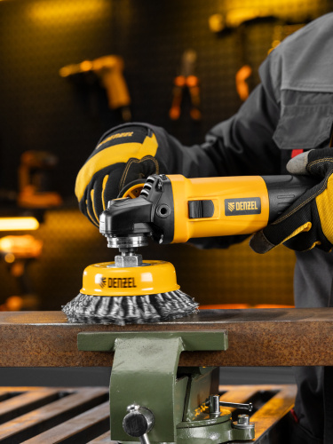 Щетка для УШМ, 125 мм, "Чашка", крученая нержавеющая проволока 0.5 мм, М14 Denzel по ценам производителя в Краснодаре с доставкой по всей России