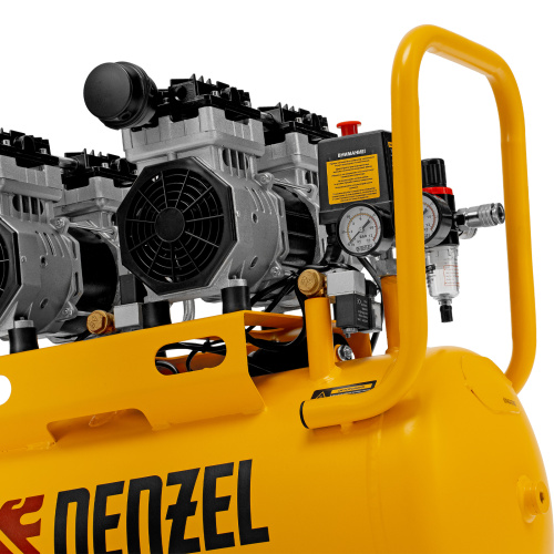 Компрессор безмасляный, малошумный DLS 1500/50, 1500 ВТ, 2x750, 50 л, 260 л/мин Denzel по ценам производителя в Краснодаре с доставкой по всей России