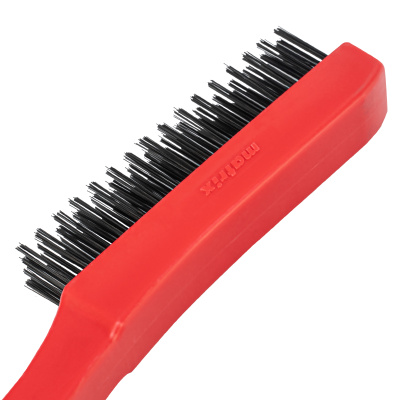 Щетка зачистная четырехрядная, закаленная прямая проволока с пластиковой ручкой Matrix по ценам производителя в Краснодаре с доставкой по всей России