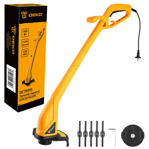 Триммер садовый электрический DEKO DKTR450 купить в Москве с доставкой по всей России | ProtosMarket.ru