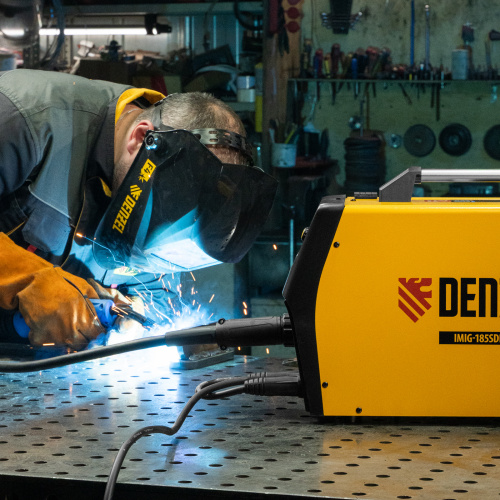 Аппарат инвертор. полуавтомат. cварки IMIG-185SDR, 180 А, ПВ 60%, катушка 5 кг Denzel по ценам производителя в Краснодаре с доставкой по всей России