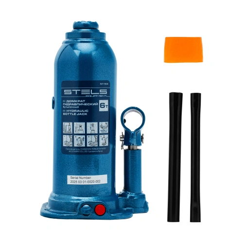 Домкрат гидравлический бутылочный, 6 т, h подъема 207-404 мм Stels по ценам производителя в Краснодаре с доставкой по всей России