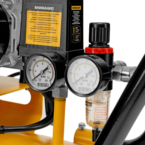 Компрессор безмасляный, малошумный  DLS 2250/100, 2250 Вт, 3x750, 100 л, 410 л/мин блок управления/ Denzel по ценам производителя в Краснодаре с доставкой по всей России