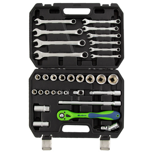 Набор инструментов 32 предмета, CrV, 1/2" Сибртех по ценам производителя в Краснодаре с доставкой по всей России