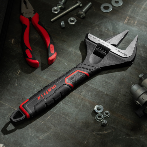 Ключ разводной, тонкие губки, фосфатированный, двухкомпонентная рукоятка, 300 мм, PRO Matrix по ценам производителя в Краснодаре с доставкой по всей России