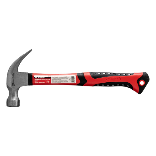 Молоток-гвоздодер, 450 г, боек 27 мм, фибергласовая обрезиненная рукоятка Matrix по ценам производителя в Краснодаре с доставкой по всей России