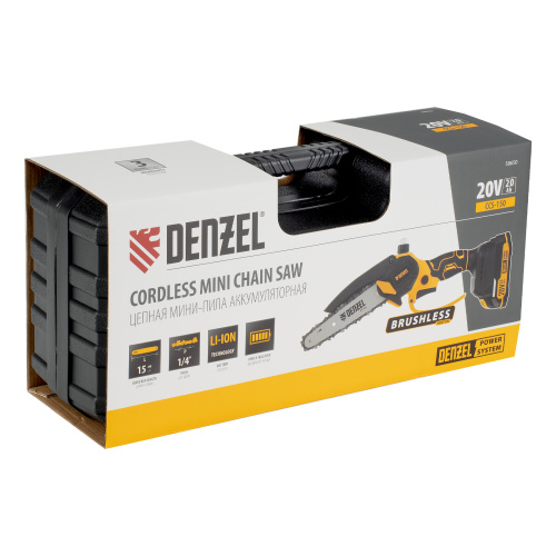 Цепная мини-пила аккумуляторная бесщет., CCS-150, шина 150 мм, Li-Ion, 20 В Denzel по ценам производителя в Краснодаре с доставкой по всей России