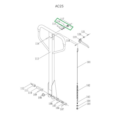 Пружина рычага управления режимом работы для гидравлических тележек AC25 по ценам производителя в Краснодаре с доставкой по всей России