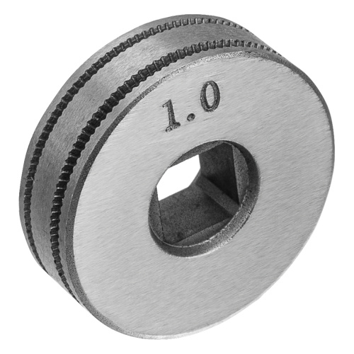 Подающий ролик, U профиль зубчатый под флюсовую проволоку 0,8-1мм посадка квадрат, 2 шт Denzel по ценам производителя в Краснодаре с доставкой по всей России