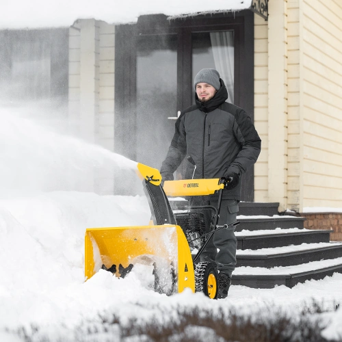 Бензиновая снегоуборочная машина SBM 610, 212 cc, ручной старт, фара Denzel по ценам производителя в Краснодаре с доставкой по всей России