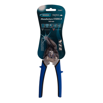 Ножницы по металлу "Piranha", 185 мм, прямой и правый рез, сталь СrM, двухкомпонентные рукоятки Gross по ценам производителя в Краснодаре с доставкой по всей России