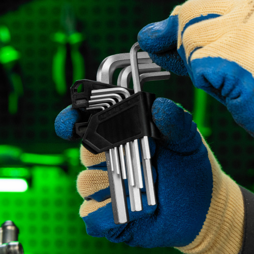 Набор ключей имбусовых, HEX, 1,5-10 мм, CrV, 9 шт. Сибртех по ценам производителя в Краснодаре с доставкой по всей России