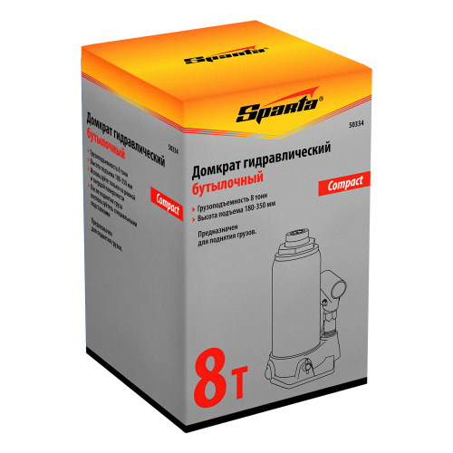Домкрат гидравлический бутылочный 8 т, h подъема 180-350 мм Sparta Compact по ценам производителя в Краснодаре с доставкой по всей России