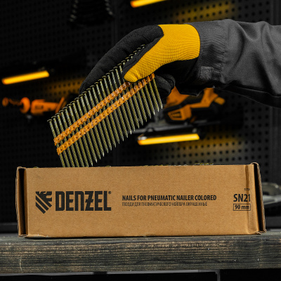 Гвозди для пнев. нейлера (крашен.) длина - 90 мм, диам. - 3,05 мм, 2000 шт. Denzel по ценам производителя в Краснодаре с доставкой по всей России