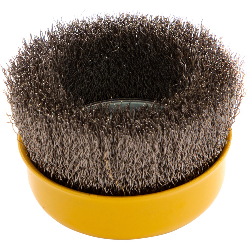 Щетка для УШМ, 100 мм, "Чашка", витая нержавеющая проволока 0.3 мм, М14 Denzel по ценам производителя в Краснодаре с доставкой по всей России