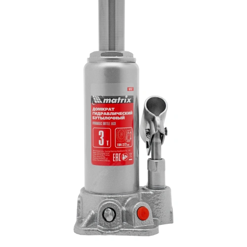 Домкрат гидравлический бутылочный, 3 т, высота подъема 194-372 мм, в пластиковый кейсе Matrix по ценам производителя в Краснодаре с доставкой по всей России