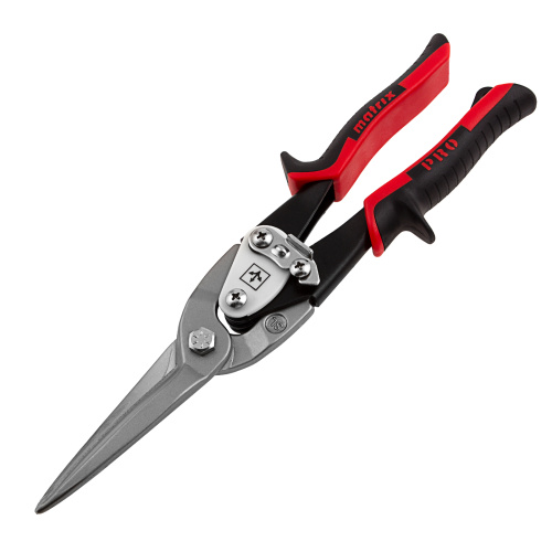 Ножницы по металлу, удлиненные, 290 мм, прямой рез, CrMo, двухкомпонентные обрезиненные рукоятки, PRO Matrix по ценам производителя в Краснодаре с доставкой по всей России