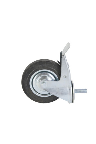 Колесо поворотное SCtB 63 160 мм резина с болтом и тормозом (F) по ценам производителя в Краснодаре с доставкой по всей России