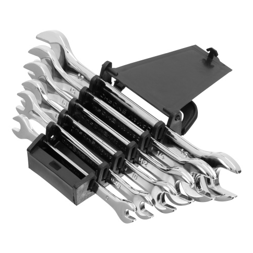 Набор ключей рожковых 6 шт, 6-17 мм, CrV, Elliptical, зеркальное хромирование Matrix по ценам производителя в Краснодаре с доставкой по всей России