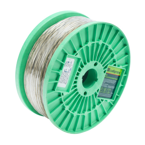 Трос металлополимерный прозрачный ПР-4.0, толщина 4.0 мм, катушка 100 метров Сибртех по ценам производителя в Краснодаре с доставкой по всей России