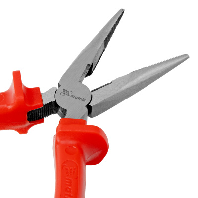 Длинногубцы прямые Econom, 160 мм, шлифованные, пластмассовые рукоятки Matrix по ценам производителя в Краснодаре с доставкой по всей России