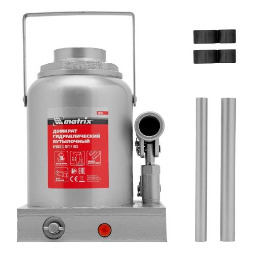 Домкрат гидравлический бутылочный, 30 т, h подъема 244-370 мм Matrix по ценам производителя в Краснодаре с доставкой по всей России